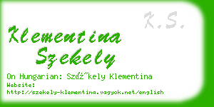 klementina szekely business card